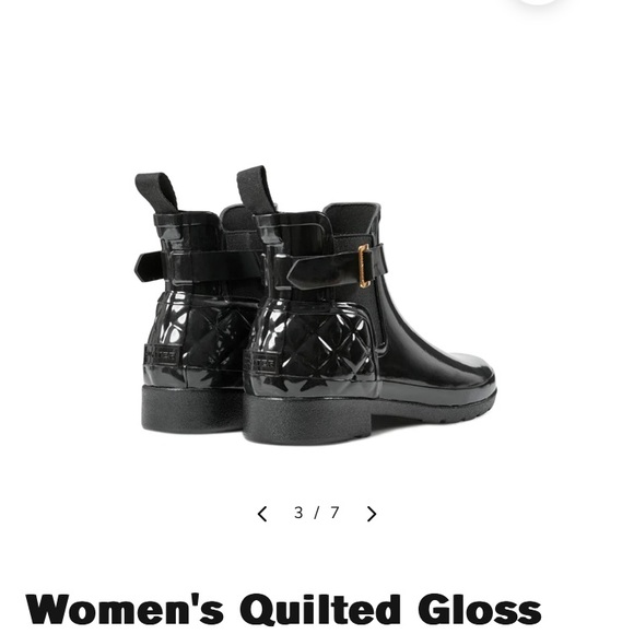 Hunter refined grossfit slim rain bootie size 8 black new without tags - Picture 2 of 12